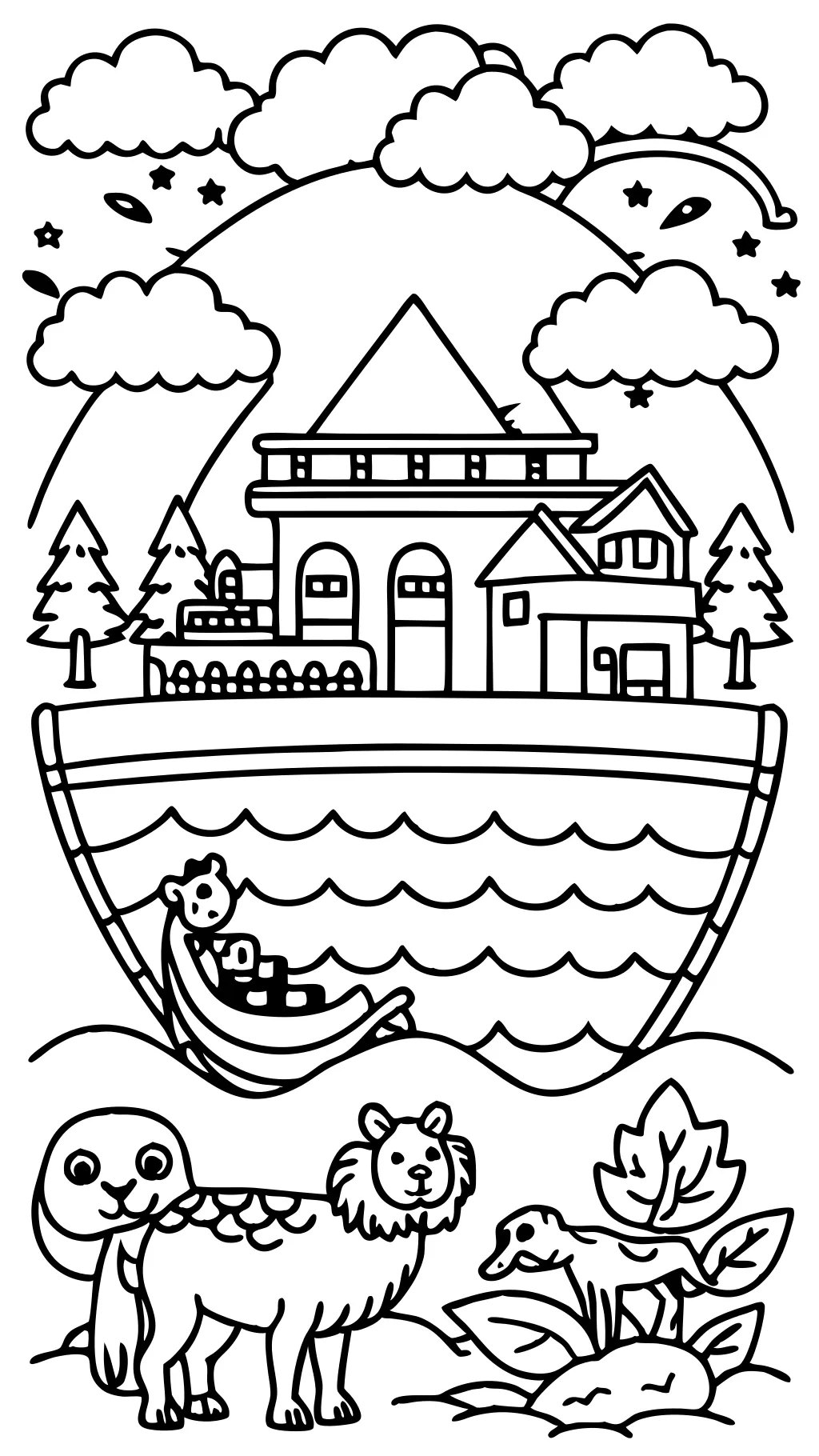 noah ark coloring page